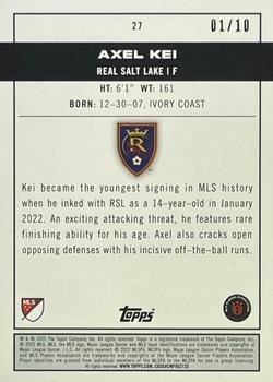 2022 Topps MLS - Icy Black Foil #27 Axel Kei Back