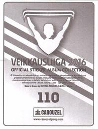 2016 Carouzel Veikkausliiga Stickers #110 Atom Back