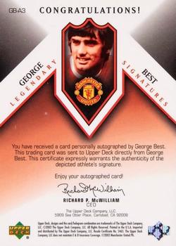 2002 Upper Deck Manchester United - Legendary Signatures Red Tier 3 #GB-A3 George Best Back