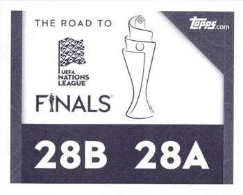 2022-23 Topps Road to UEFA Nations League Finals Sticker Collection #28A / 28B Moldova Badge / Andorra Badge Back