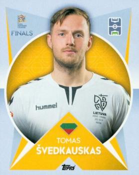 2022-23 Topps Road to UEFA Nations League Finals Sticker Collection #41 Tomas Švedkauskas Front