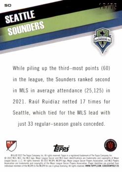 2022 Topps MLS - Green #50 Seattle Sounders Back