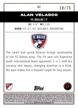 2022 Topps MLS - Green #62 Alan Velasco Back