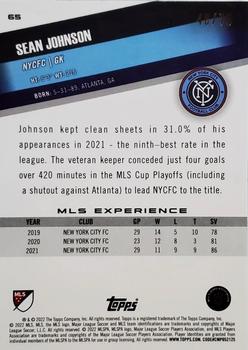 2022 Topps MLS - Green #65 Sean Johnson Back
