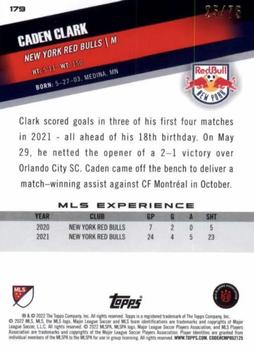 2022 Topps MLS - Green #179 Caden Clark Back