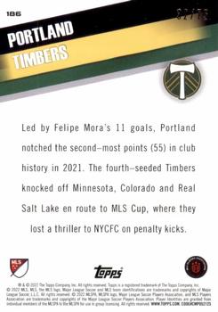 2022 Topps MLS - Green #186 Portland Timbers Back
