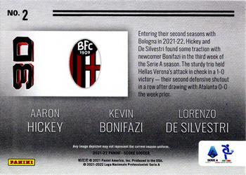 2021-22 Score Serie A - 3D #2 Lorenzo De Silvestri / Aaron Hickey / Kevin Bonifazi Back