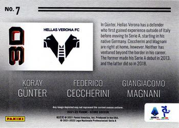 2021-22 Score Serie A - 3D #7 Federico Ceccherini / Giangiacomo Magnani / Koray Gunter Back