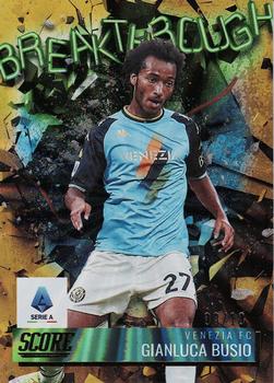 2021-22 Score Serie A - Breakthrough Gold Lasers #10 Gianluca Busio Front