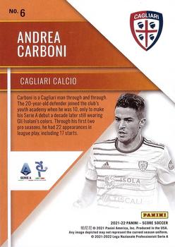 2021-22 Score Serie A - Hot Rookies #6 Andrea Carboni Back