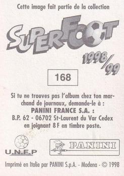1998-99 Panini SuperFoot Stickers #168 Youri Djorkaeff Back