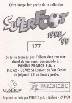 1998-99 Panini SuperFoot Stickers #177 Fabien Barthez Back
