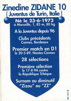 1997 La vache qui rit - Les Toufoot's #10 Zinédine Zidane Back