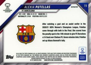 2021-22 Topps Chrome UEFA Women's Champions League - Refractor #19 Alexia Putellas Back