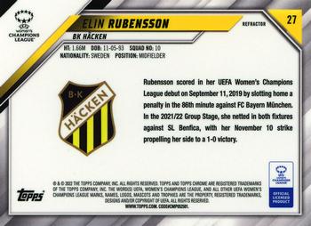 2021-22 Topps Chrome UEFA Women's Champions League - Refractor #27 Elin Rubensson Back