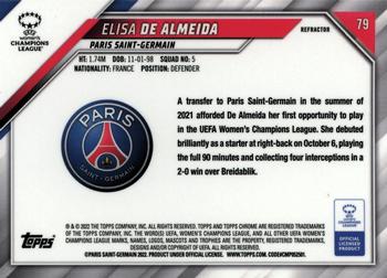 2021-22 Topps Chrome UEFA Women's Champions League - Refractor #79 Elisa De Almeida Back