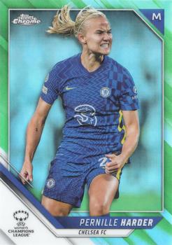 2021-22 Topps Chrome UEFA Women's Champions League - Neon Green #93 Pernille Harder Front