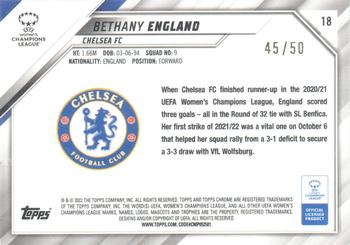 2021-22 Topps Chrome UEFA Women's Champions League - Gold #18 Bethany England Back