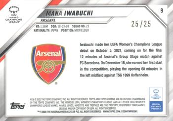 2021-22 Topps Chrome UEFA Women's Champions League - Orange Wave #9 Mana Iwabuchi Back