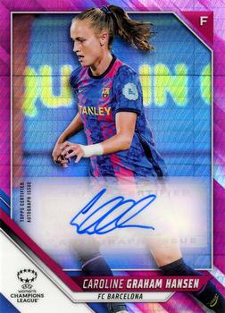 2021-22 Topps Chrome UEFA Women's Champions League - Chrome Autographs Pink Prism #BA-CGH Caroline Graham Hansen Front
