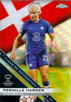 2021-22 Topps Chrome UEFA Women's Champions League - Flags of Foundation #FF-1 Pernille Harder Front