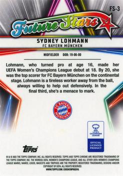 2021-22 Topps Chrome UEFA Women's Champions League - Future Stars #FS-3 Sydney Lohmann Back