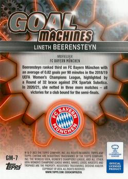 2021-22 Topps Chrome UEFA Women's Champions League - Goal Machines #GM-7 Lineth Beerensteyn Back