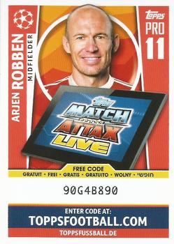 2017-18 Topps Match Attax UEFA Champions League - Pro 11 Codes #P4 Arjen Robben Front