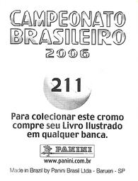2006 Panini Campeonato Brasileiro Stickers #211 Marcio Ferreira Back