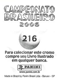 2006 Panini Campeonato Brasileiro Stickers #216 Marcelo Costa Back