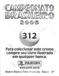 2006 Panini Campeonato Brasileiro Stickers #312 Diego Lugano Back