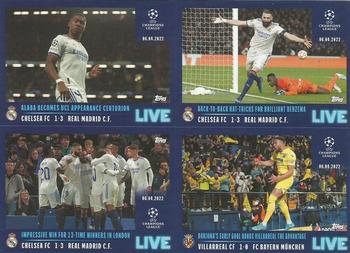 2021-22 Topps UEFA Champions League Sticker Collection - Live Pack 4 #L69-L72 David Alaba / Karim Benzema / Real Madrid / Arnaut Danjuma Front
