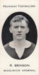 1913 Taddy & Co. Prominent Footballers Series 3 #NNO Bob Benson Front