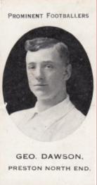 1913 Taddy & Co. Prominent Footballers Series 3 #NNO George Dawson Front