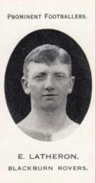 1913 Taddy & Co. Prominent Footballers Series 3 #NNO Eddie Latheron Front
