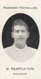 1913 Taddy & Co. Prominent Footballers Series 3 #NNO Bobby Templeton Front