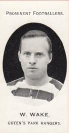 1913 Taddy & Co. Prominent Footballers Series 3 #NNO William Wake Front
