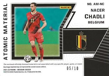 2021-22 Panini Obsidian - Atomic Material Electric Etch Yellow #AM-NC Nacer Chadli Back