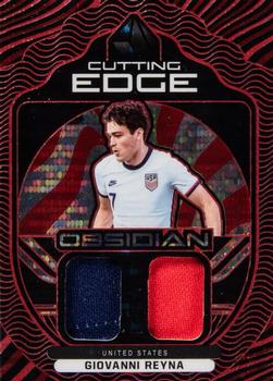 2021-22 Panini Obsidian - Cutting Edge Electric Etch Red Pulsar #CE-REY Giovanni Reyna Front