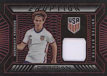 2021-22 Panini Obsidian - Eruption Electric Etch Red #E-BA Brenden Aaronson Front