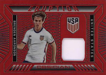 2021-22 Panini Obsidian - Eruption Electric Etch Red Flood #E-BA Brenden Aaronson Front
