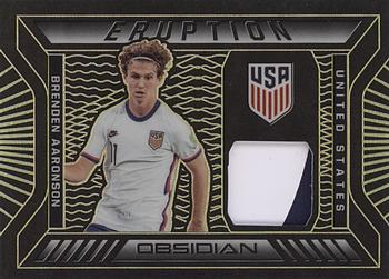 2021-22 Panini Obsidian - Eruption Electric Etch Yellow #E-BA Brenden Aaronson Front