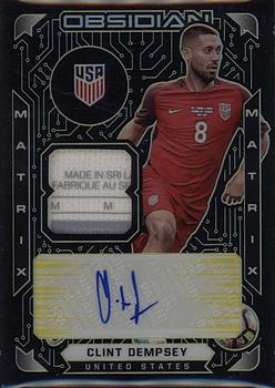 2021-22 Panini Obsidian - Matrix Material Autographs Electric Etch Yellow #MM-CD Clint Dempsey Front