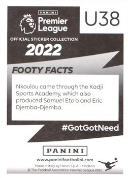 2021-22 Panini Premier League 2022 - Update Set #U38 Nicolas Nkoulou Back