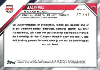 2021-22 Topps Chrome Red Bull Salzburg - Refractor #BC-BE Bernardo Back