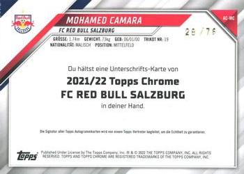 2021-22 Topps Chrome Red Bull Salzburg - Chrome Autographs #AC-MC Mohamed Camara Back