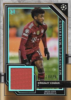 2021-22 Topps Museum Collection UEFA Champions League - Meaningful Material Single Relics - Sapphire #MMR-KC Kingsley Coman Front