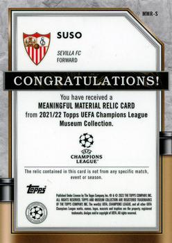 2021-22 Topps Museum Collection UEFA Champions League - Meaningful Material Single Relics - Ruby #MMR-S Suso Back