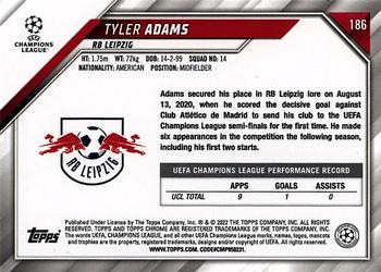 2021-22 Topps Chrome UEFA Champions League - Red & Gold Starball Refractor #186 Tyler Adams Back