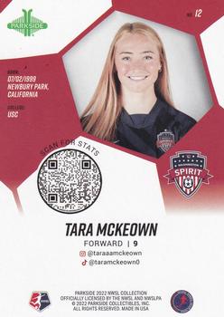 2022 Parkside NWSL #12 Tara McKeown Back